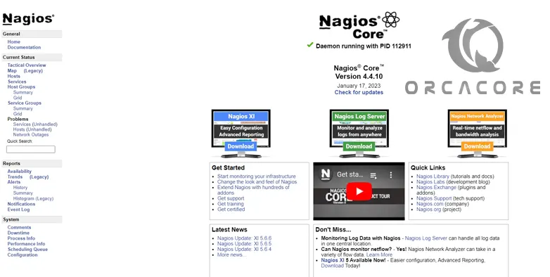 Nagios dashboard