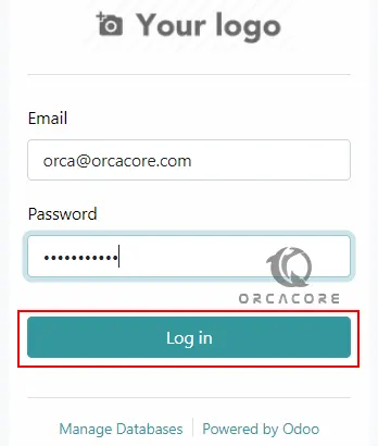 Log in to Odoo 16 