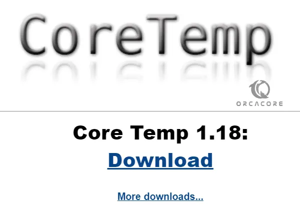 Download core temp on windows