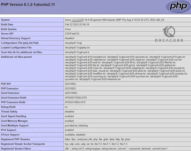 PHP Info Lighttpd