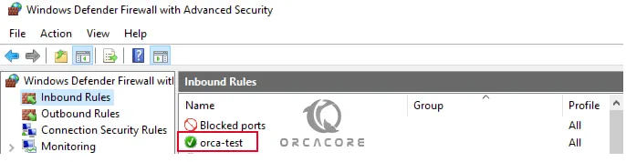 inbound rules firewall port