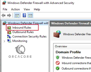 Inbound rules windows firewall