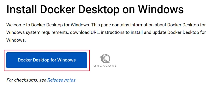 downlod Docker desktop installer