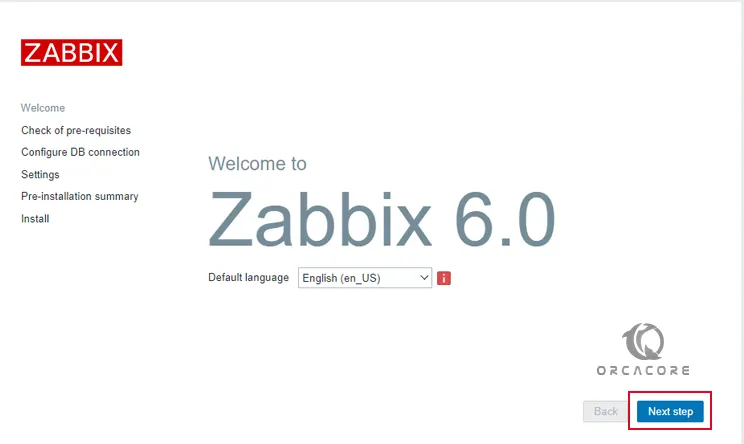 Zabbix 6.0 select language