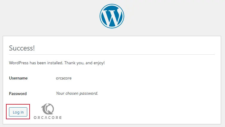 WordPress Success installation