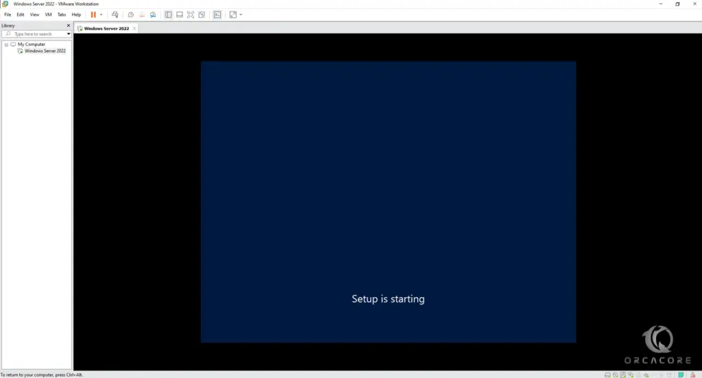 Install Windows server on VMware workstation - Windows start installing automatically