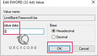 Disable password for remote connection Windows