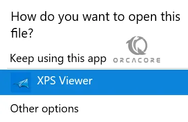 Open a file with XPS viewer