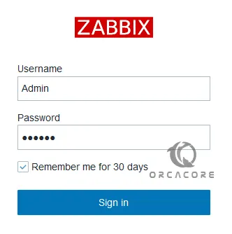 Zabbix 6.4 login page Ubuntu 22.04