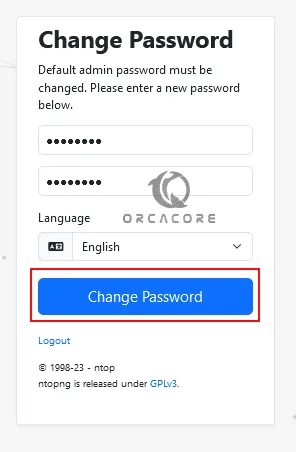 Ntopng change default password Debian 12