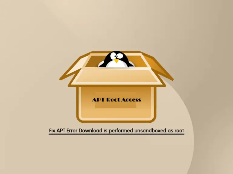 Fix APT Error Download is performed unsandboxed as root - orcacore.com