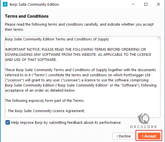 Burp Suite Terms and Conditions