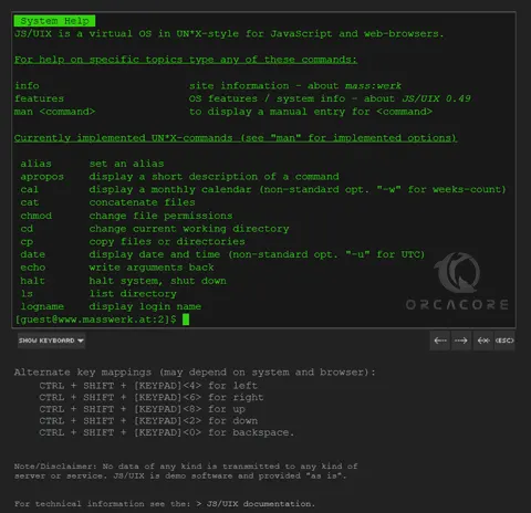 JS/UIX Terminal