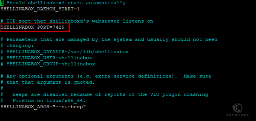 Shell in A box configuration file for web based SSH Linux