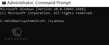 Run sfc / scannow CMD command on Windows