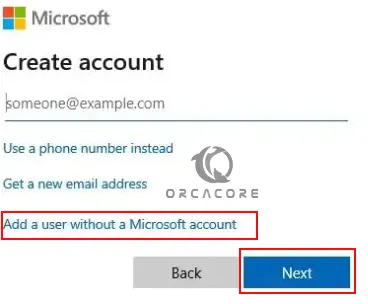 Add a user without its sign in information on Windows
