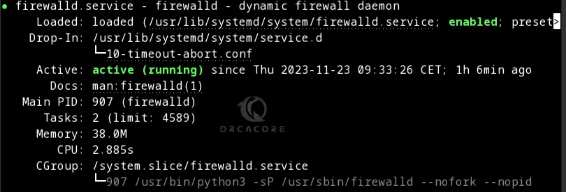 Check Firewalld Status in Fedora Linux
