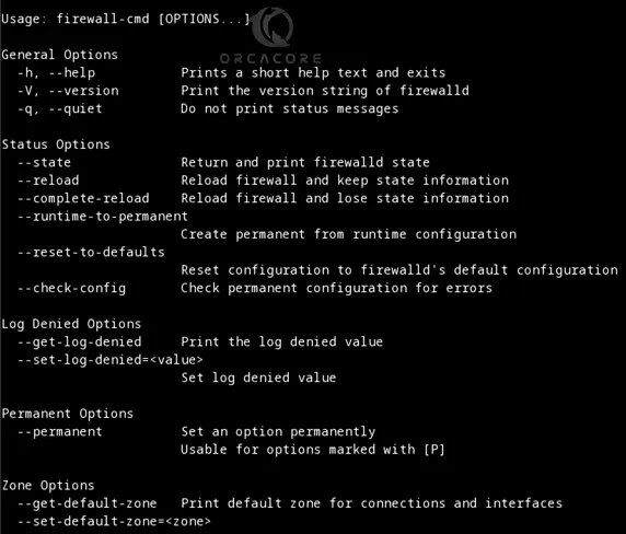 Firewalld Options and Commands