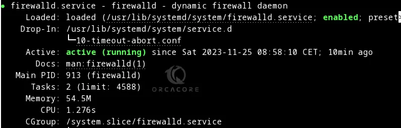Active FirewallD fedora 39
