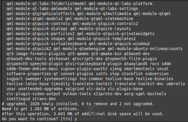 Start KDE Plasma installation in Mint 21.2