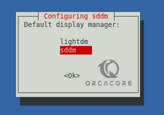 select sddm manager for KDE plasma desktop