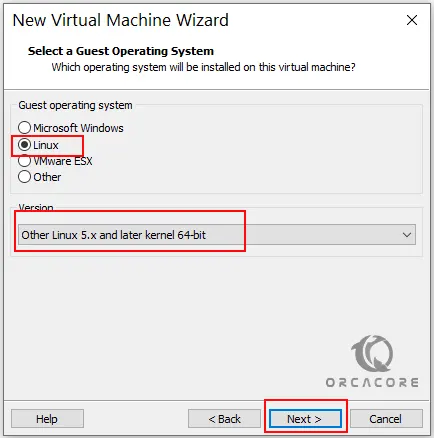 Select the Guest OS in VMware workstation