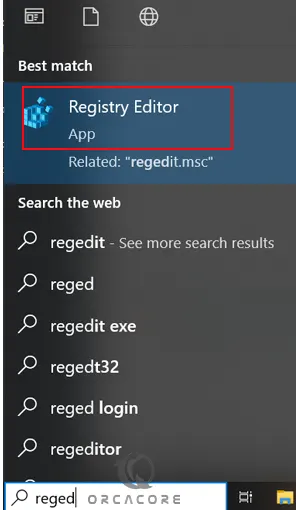 Open Registry editor in Windows