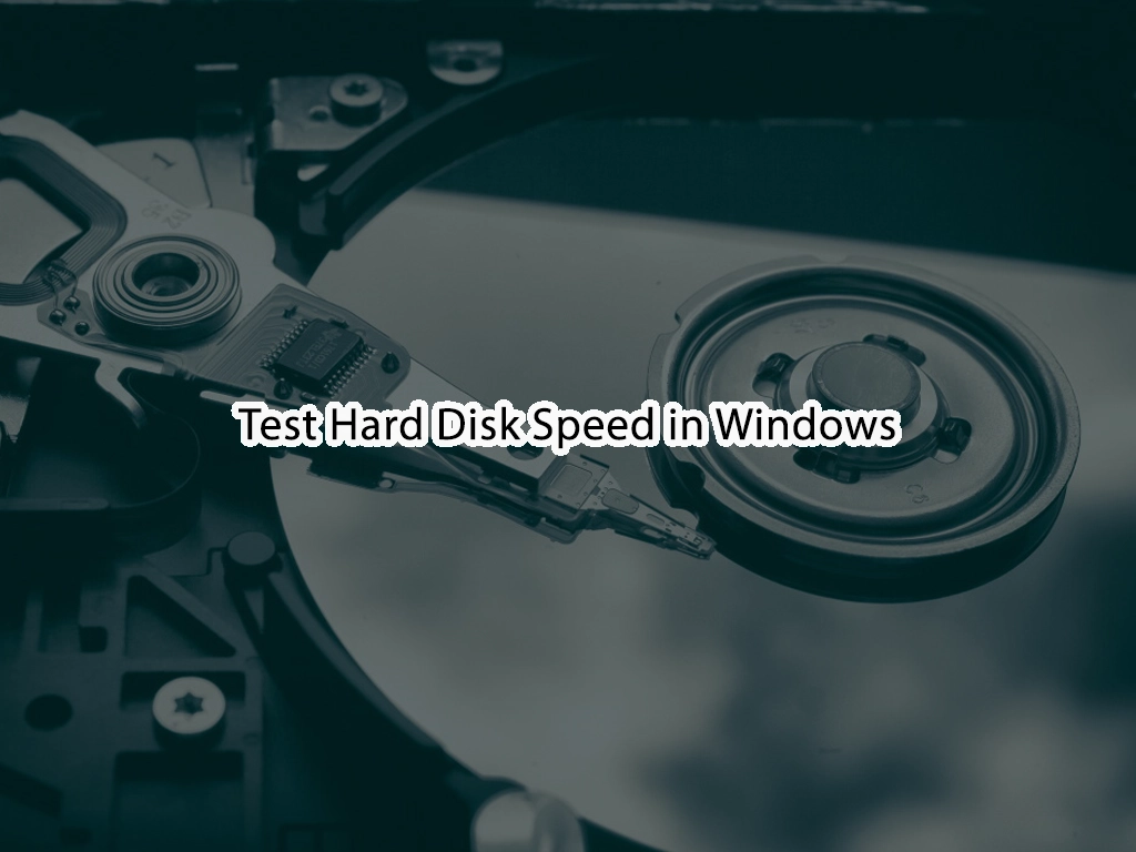 Windows 10 disk hot sale speed test