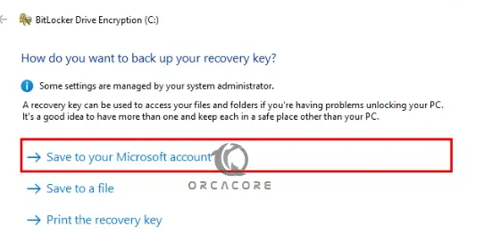 Save your encryption key on Windows 11 Pro