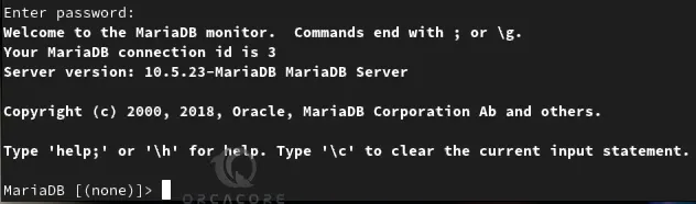 Access MariaDB shell Fedora 39
