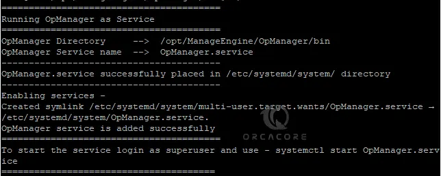 run OpManager as a service