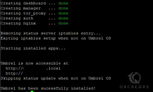 Complete Umbrel OS installation on Ubuntu and Debian