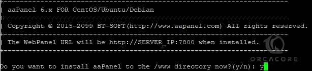 Run and Install aaPanel Script on AlmaLinux 9