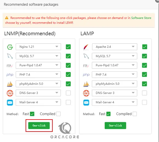 Install LEMP in aaPanel