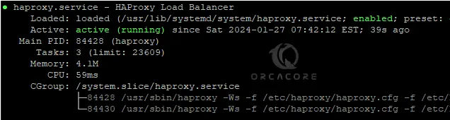 HAproxy status AlmaLinux 9