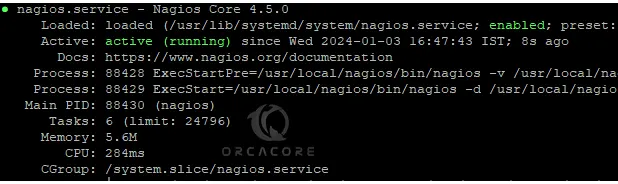 Verify Nagios status on Rocky Linux 9