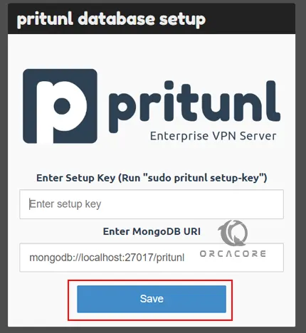 Pritunl VPN Server Setup Key 