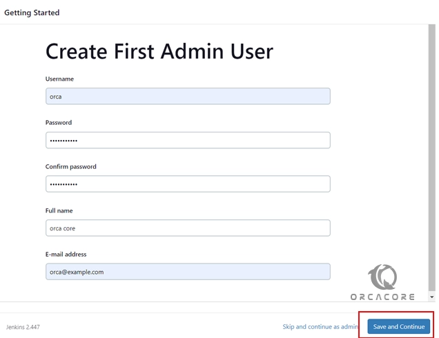 Create the Jenkins admin user Debian 12