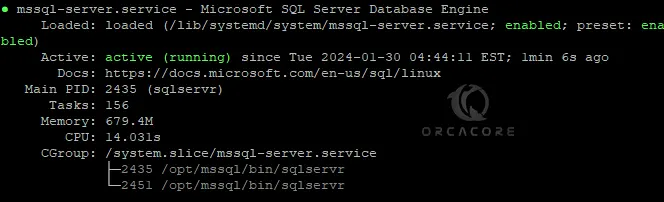 Check MS SQL Service Status on Ubuntu 22.04