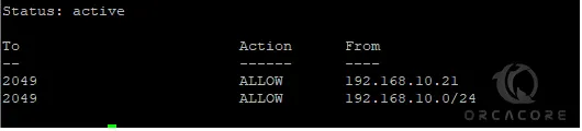 UFW Rules for NFS Server