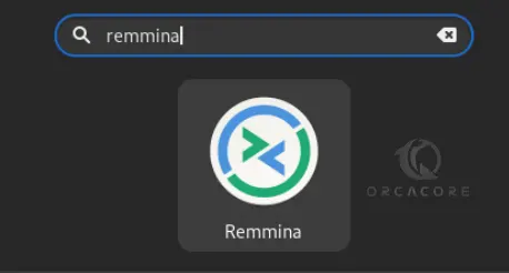 launch remmina on almalinux desktop