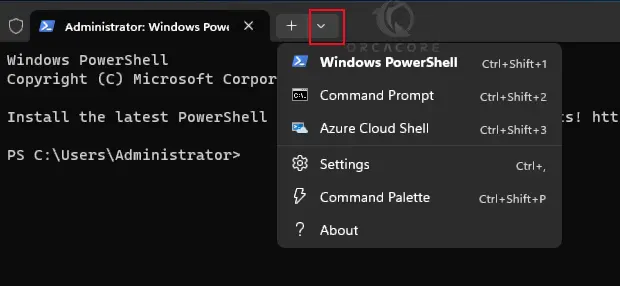 Switch Between Shells in Windows 11 Terminal