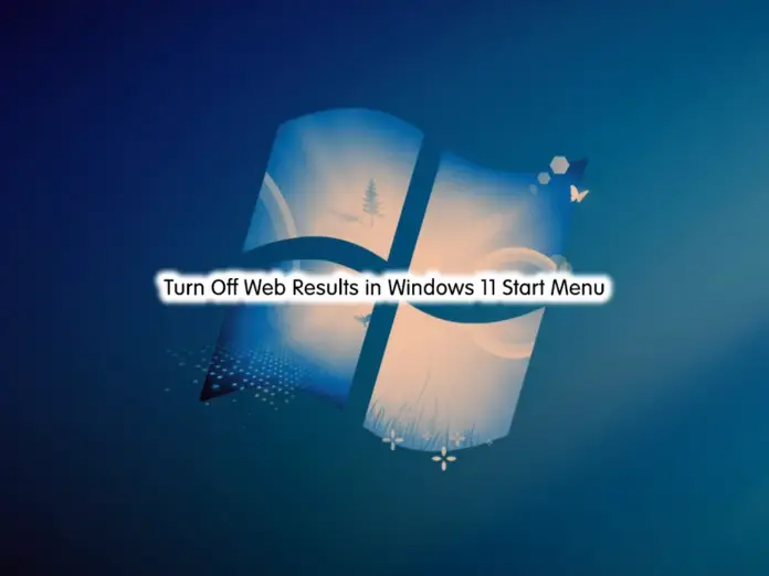 Turn Off Web Results in Windows 11 Start Menu - orcacore.com