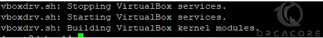 VirtualBox build the kernel modules