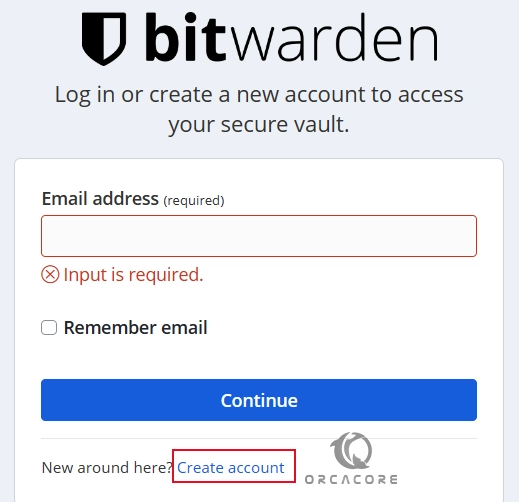 Create an account for Bitwarden