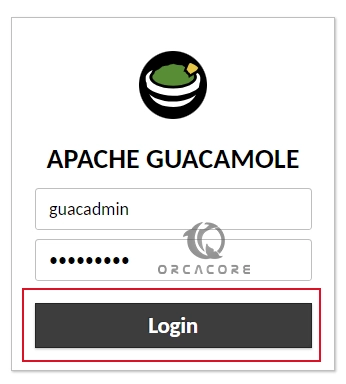 Login to Apache Guacamole via Web Interface