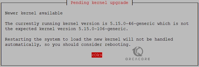 Reboot Ubuntu 22.04 for new kernel
