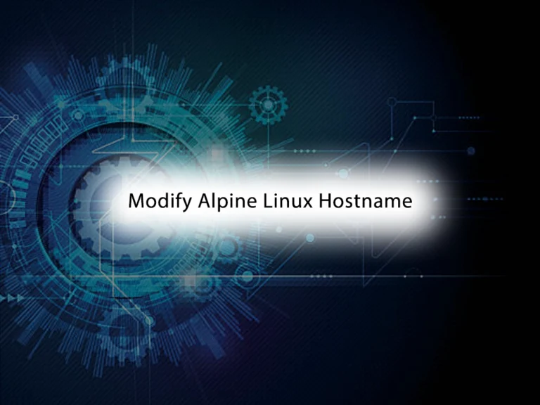 Modify Alpine Linux Hostname