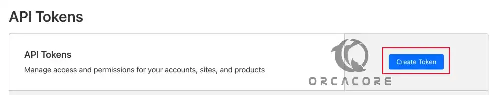 Create Token on Cloudflare