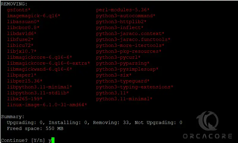 Remove leftover Debian 12 packages
